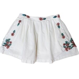 Tuchinda Girls Skirt Size 2T Cream Embroidered Floral Festive‎ western boho chic